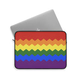 Pride Flag Laptop Sleeve: Wavey Print Protective Case