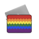 Pride Flag Laptop Sleeve: Wavey Print Protective Case