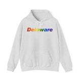 Delaware Hoodie: Vibrant Pride Gradient Design