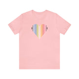 Queer Heart Lines T-Shirt: Pride Gradient Tee