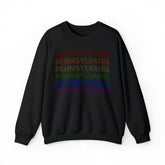 Pennsylvania LGBTQ+ Pride Flag, Faded Black Sweater
