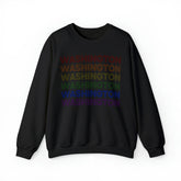 Washington LGBTQ+ Pride Flag, Faded Black Sweater