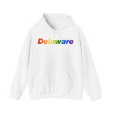Delaware Hoodie: Vibrant Pride Gradient Design