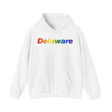 Delaware Hoodie: Vibrant Pride Gradient Design