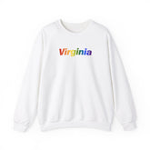 Virginia Sweatshirt: Vibrant Pride Gradient Design