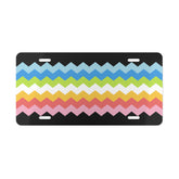 Queer Pride Flag Wavey Vanity License Plate: Sharp Design for Cars
