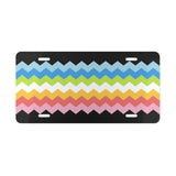 Queer Pride Flag Wavey Vanity License Plate: Sharp Design for Cars