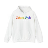 Indiana Pride Hoodie: Flowing Cursive Design with LGBTQ+ Gradient
