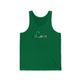 Queer Love Script Tank: Subtly Elegant Pride Tank-Top
