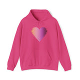 Nonbinary Heart Lines Hoodie: Pride Gradient Sweater