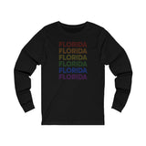 Florida LGBTQ+ Pride Flag, Faded Black Long Sleeve Tee