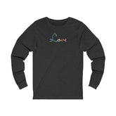 Queer Love Script Long Sleeve T-Shirt: Subtly Elegant Pride Tee