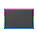 Polysexual Pride Flag Magnet: Wavey Rectangle Button for Fridge