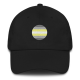Demigender Flag Embroidered Circle Cap: Celebratory LGBTQ+ Pride Design