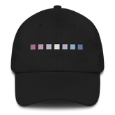 Embroidered Bigender Hat: Pride Flag Horizontal Square Design