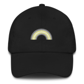 Embroidered Demigender Rainbow Hat: Pride Flag LGBTQ+ Design