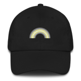 Embroidered Demigender Rainbow Hat: Pride Flag LGBTQ+ Design
