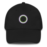 Embroidered Hat: Genderqueer Pride Ring Emblem Design