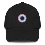 Embroidered Hat: Bigender Pride Ring Emblem Design