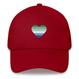 Gay Pride Flag Embroidered Heart Hat: Celebratory LGBTQ+ Pride Design