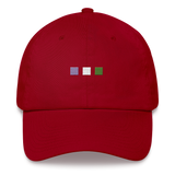 Embroidered Genderqueer Hat: Pride Flag Horizontal Square Design
