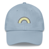 Embroidered Demigender Rainbow Hat: Pride Flag LGBTQ+ Design