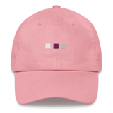 Embroidered Demisexual Hat: Pride Flag Horizontal Square Design