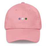 Embroidered Genderqueer Hat: Pride Flag Horizontal Circle Design
