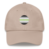 Agender Flag Embroidered Circle Cap: Celebratory LGBTQ+ Pride Design