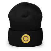 Intersex Flag Embroidered Circle Beanie: Celebratory LGBTQ+ Pride Design