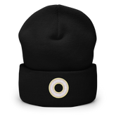 Embroidered Beanie: Pangender Pride Ring Emblem Design