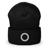 Embroidered Beanie: Genderqueer Pride Ring Emblem Design