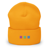 Embroidered Polysexual Beanie: Pride Flag Horizontal Square Design