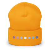 Embroidered Bigender Beanie: Pride Flag Horizontal Circle Design