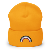 Embroidered Asexual Rainbow Beanie: Pride Flag LGBTQ+ Design