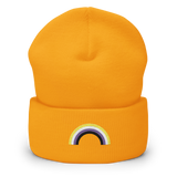 Embroidered Nonbinary Rainbow Beanie: Pride Flag LGBTQ+ Design