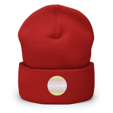 Pangender Flag Embroidered Circle Beanie: Celebratory LGBTQ+ Pride Design