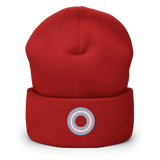 Embroidered Beanie: Transgender Pride Ring Emblem Design