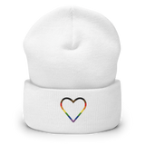 Philly Pride Heart Beanie: Embroidered Pride Hat
