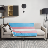 Transgender Pride Throw Blanket: Cozy LGBTQ+ Decorative Print
