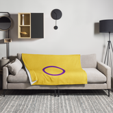 Intersex Pride Throw Blanket: Cozy LGBTQ+ Decorative Print