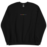 Embroidered Gilbert Baker Pride Sweatshirt: Pride Flag Horizontal Circle Design