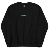Embroidered Gay Pride Sweatshirt: Pride Flag Horizontal Square Design