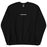 Embroidered Pangender Sweatshirt: Pride Flag Horizontal Heart Design