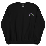Embroidered Genderqueer Rainbow Sweater: Pride Flag LGBTQ+ Design