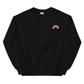 Embroidered Gilbert Baker Pride Rainbow Sweater: Pride Flag LGBTQ+ Design
