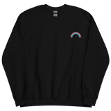 Embroidered Polysexual Rainbow Sweater: Pride Flag LGBTQ+ Design