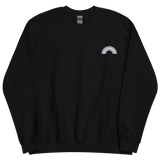 Embroidered Transgender Rainbow Sweater: Pride Flag LGBTQ+ Design