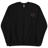 Pansexual Heart Sweatshirt: Embroidered Pride Sweater