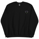 Genderqueer Heart Sweatshirt: Embroidered Pride Sweater